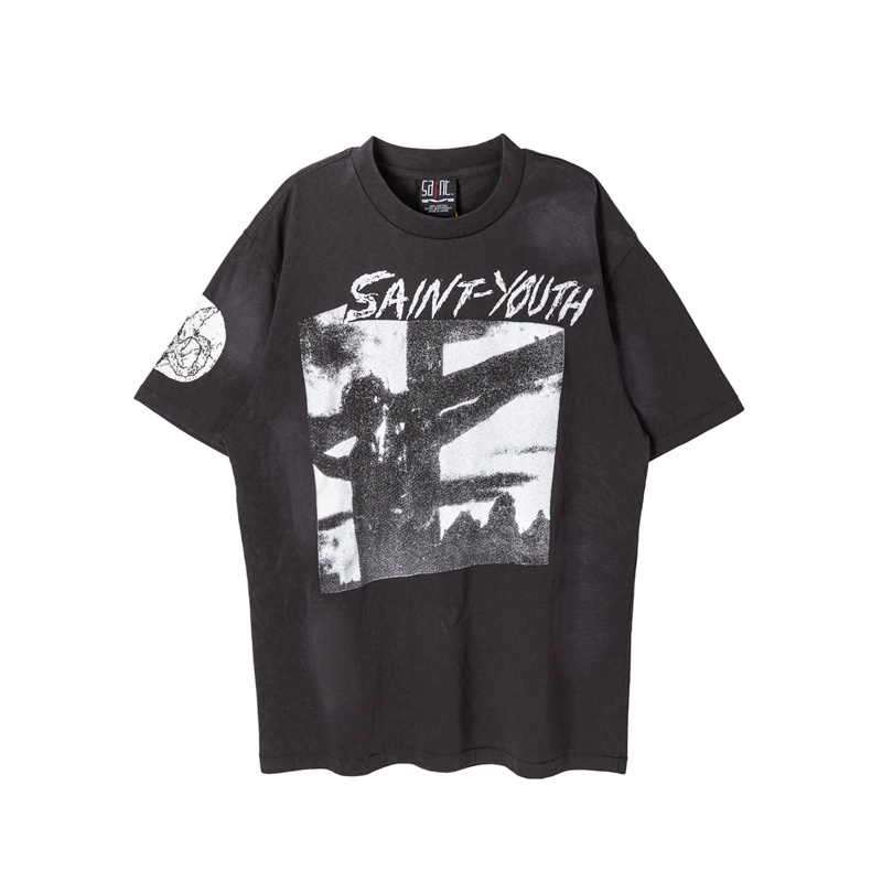 Áo Thun Tay Ngắn In Chữ MX6 Phong Cách Retro Cho Nam Và Nữ