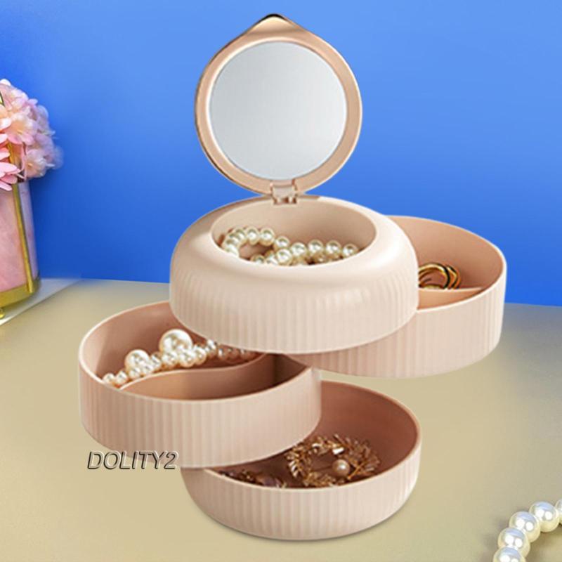 [Dolity2] Giá Đỡ Bông Tai 4 Lớp Bền Không Trượt Xoay Được Cho Lễ Hội / Du Lịch