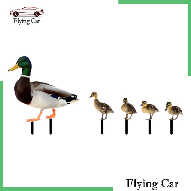 Set 2 Bức Tượng Vịt Phẳng Điêu Khắc Trang Trí Lễ Phục Sinh