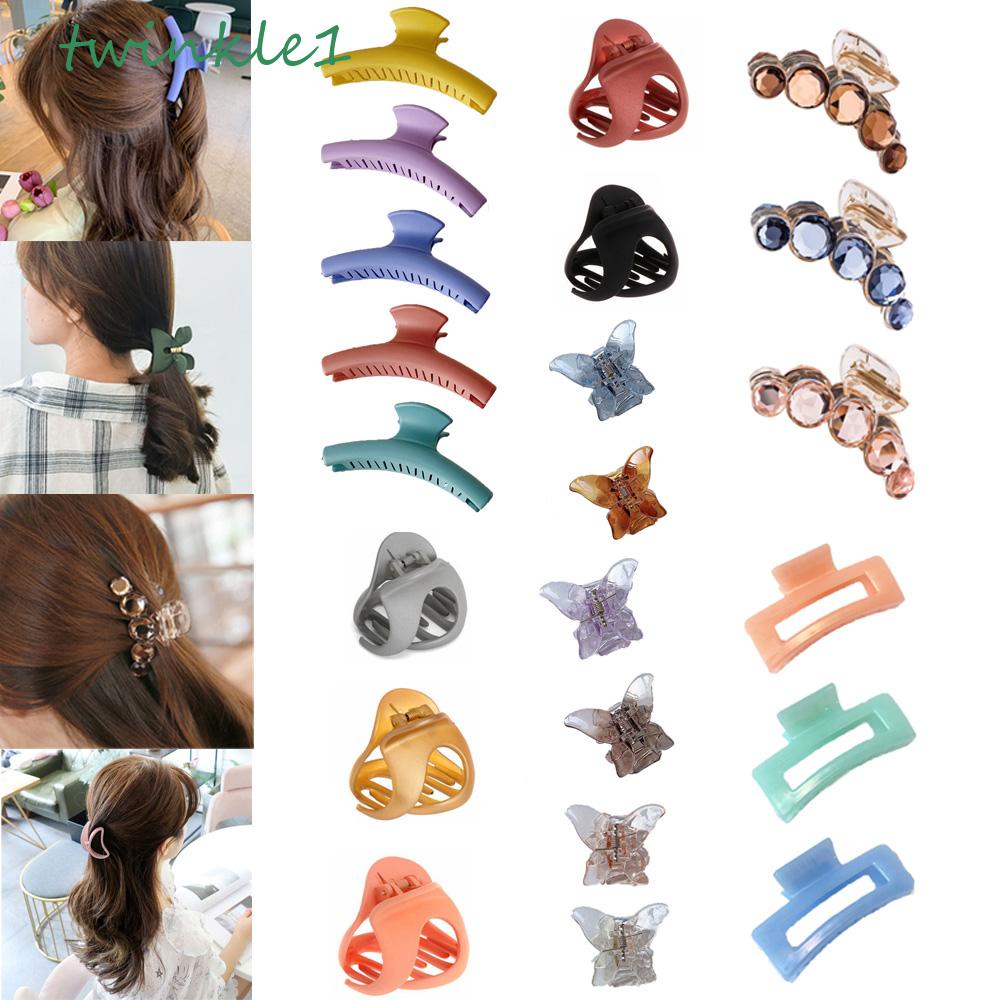 Kẹp Tóc Càng Cua Hình Chữ Nhật Bằng Nhựa Acrylic Lấp Lánh Cho Nữ