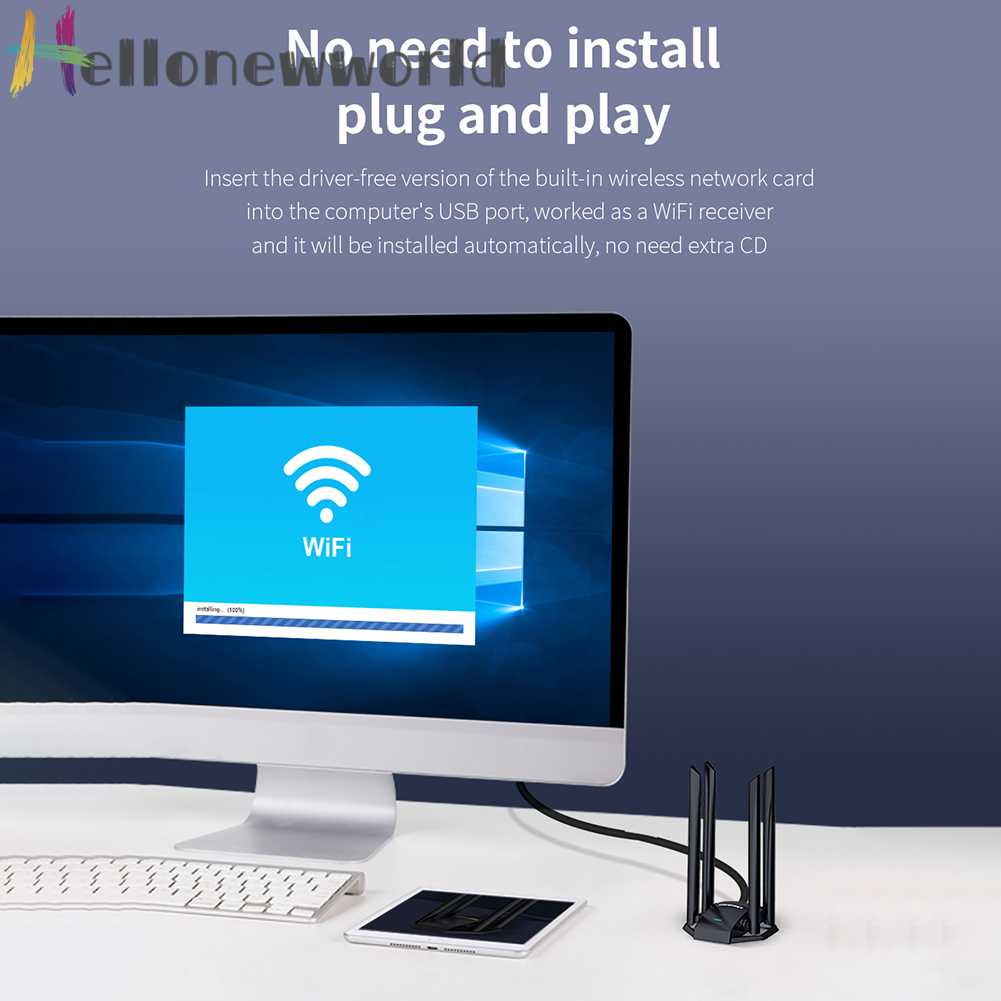 Bộ ChuyểN ĐổI WiFi COMFAST CF-WU785AC 1300M, USB 3.0 4 Ăng-Ten