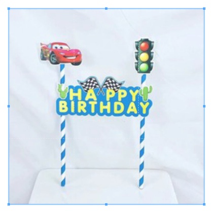 Thẻ In Hình Hoạt Hình Trang Trí Bánh Kem Sinh Nhật Cho Bé