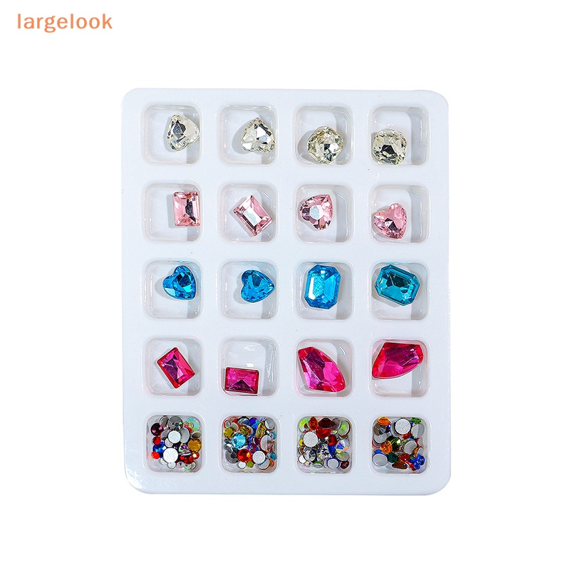 1 Hộp Hạt Nhựa Trong Suốt 3D Đính Móng Nghệ Thuật