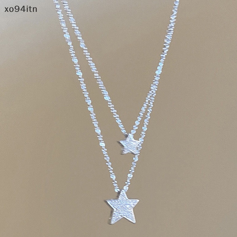Vòng cổ Hai Lớp Mặt Hình Ngôi Sao Đính Đá Thời Trang Dành Cho Nữ