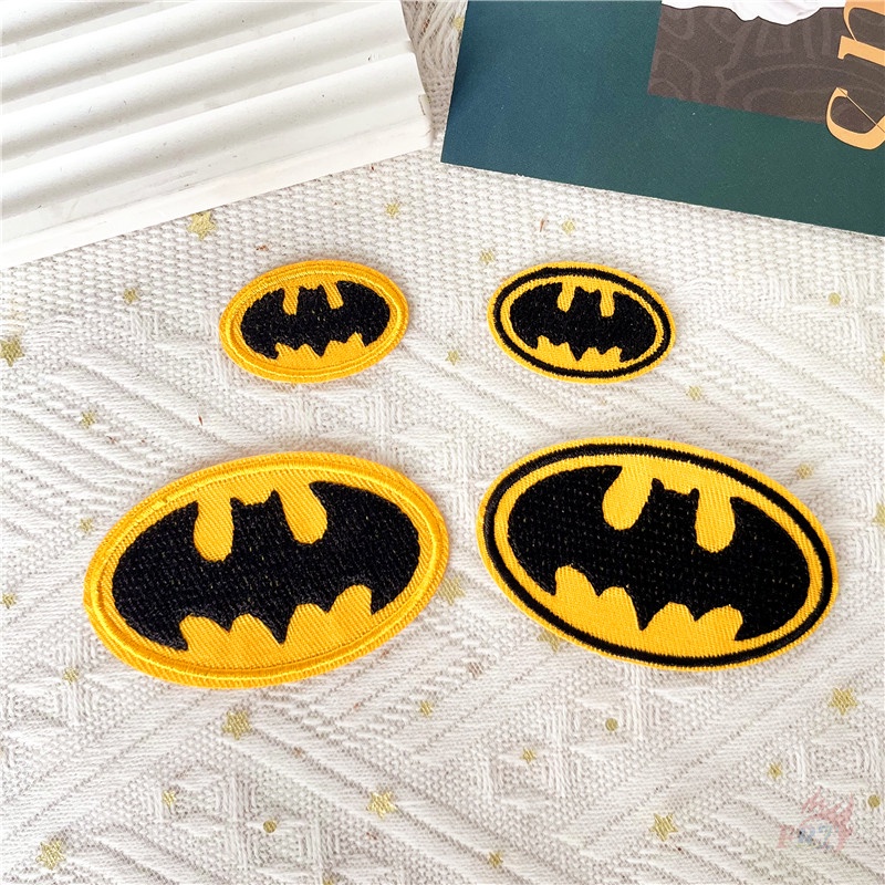 ☸ Sticker Ủi Thêu Hình Batman ☸ 1 Miếng Dán Ủi Lên Quần Áo Hình Huy Hiệu