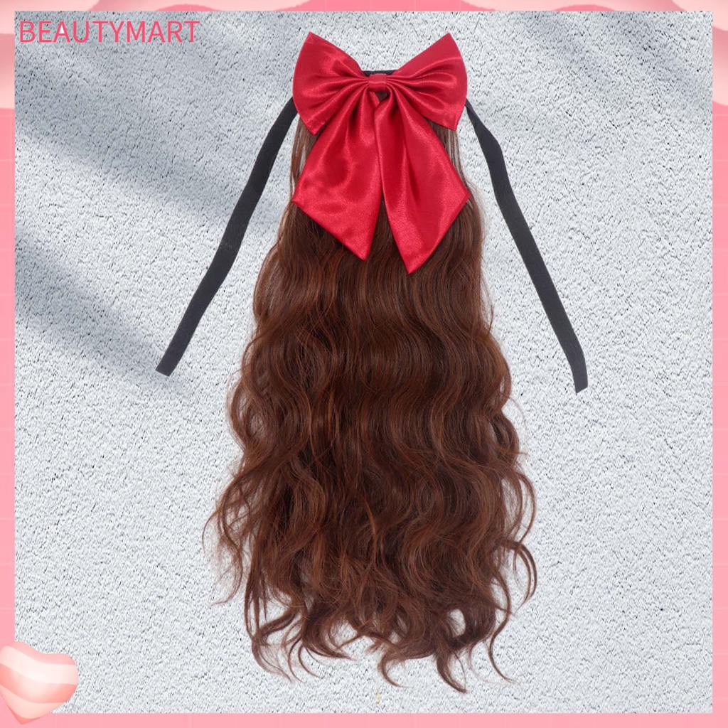 Bộ Tóc Giả Đuôi Ngựa Dài Xoăn Co Giãn Độc Đáo Cho Nữ