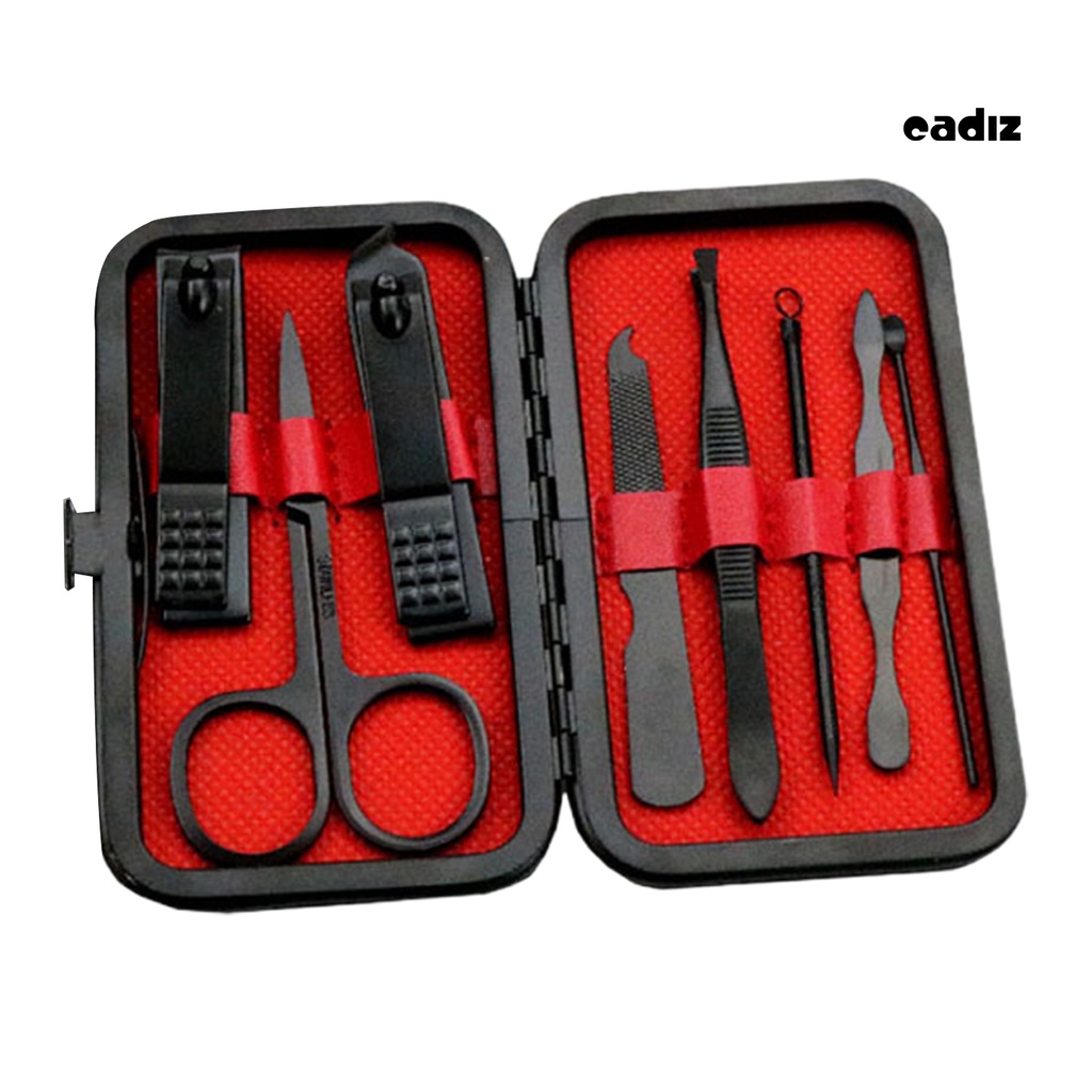 1 Bộ Dụng Cụ Chăm Sóc Móng Tay Móng Chân Không Gỉ Dạng Cong Tiết Kiệm Sức Lao Động Kèm Hộp Đựng Bằng Thép Không Gỉ