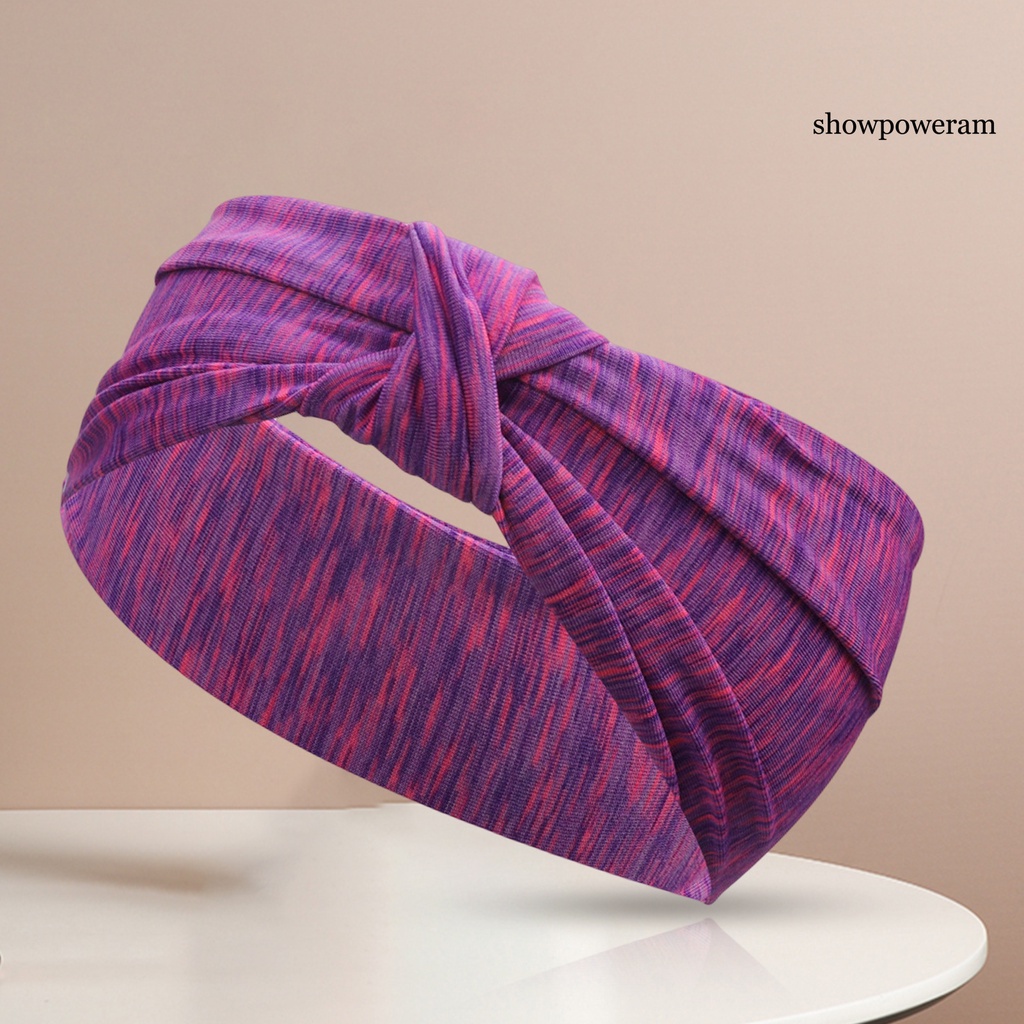 Băng Đô Co Giãn Bản Rộng Thiết Kế Thắt Nút Gọn Nhẹ Dùng Tập Yoga / Chạy Bộ