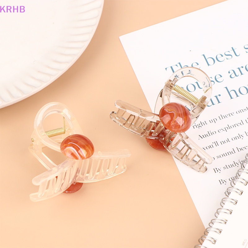 Kẹp Tóc Càng Cua Hình Trái Tim Ngọt Ngào Kích Thước Lớn Phong Cách Hàn Quốc Cho Nữ Mới