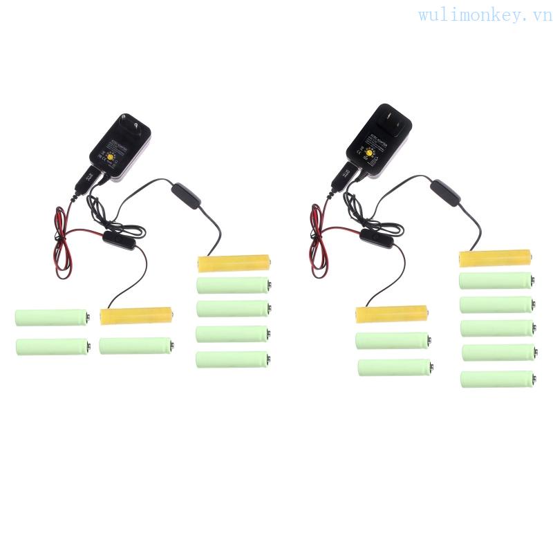 1-8 Dây Cáp Đồng Hồ Thay Thế 100V-240V Sang 1 5V 3V 4 5V 6V 9V 12V LR03 AAA