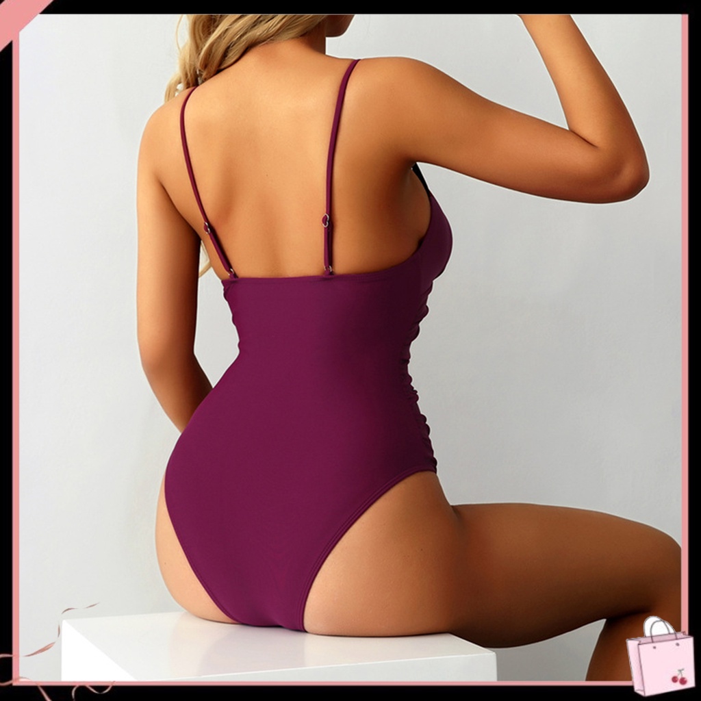 Bộ Đồ Bơi Một Mảnh Hai Dây Lưng Cao Khô Nhanh Tùy Chỉnh Thời Trang Mùa Hè