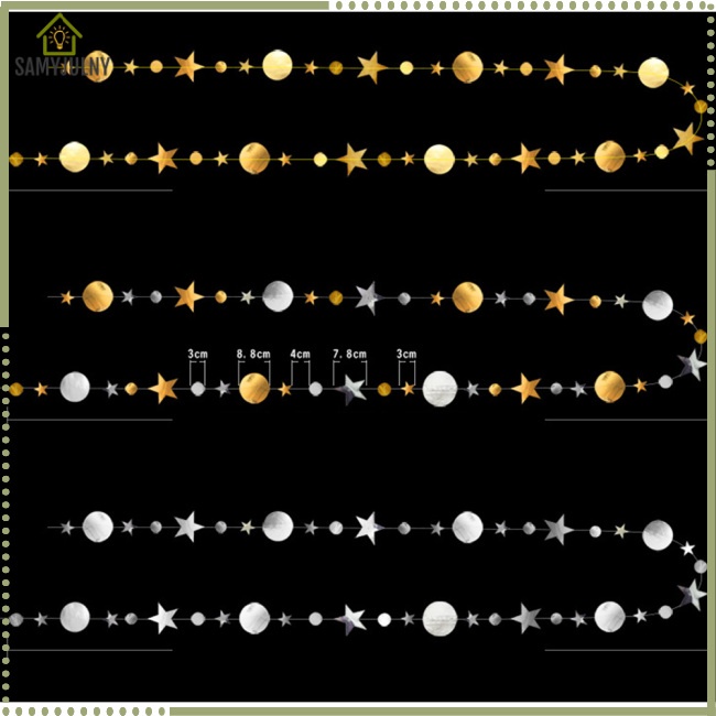 Vòng Hoa Hình Ngôi Sao Dài 4M Dùng Trang Trí Tiệc Cưới / Lớp Học