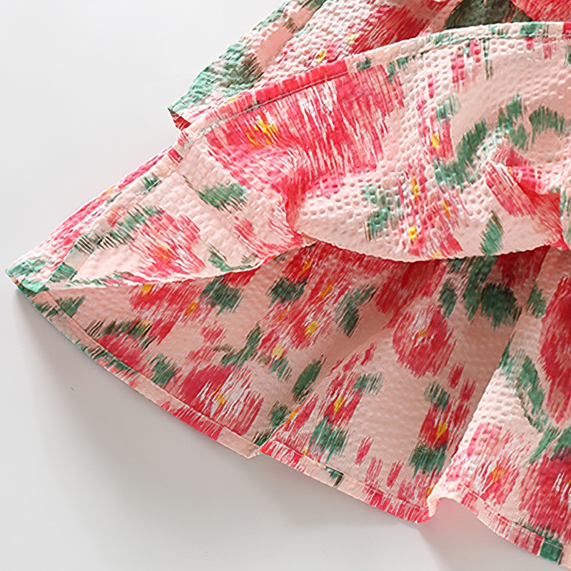 Đầm Hai Dây In Hoa Thời Trang Mùa Hè Cho Bé Gái 2-7 Tuổi