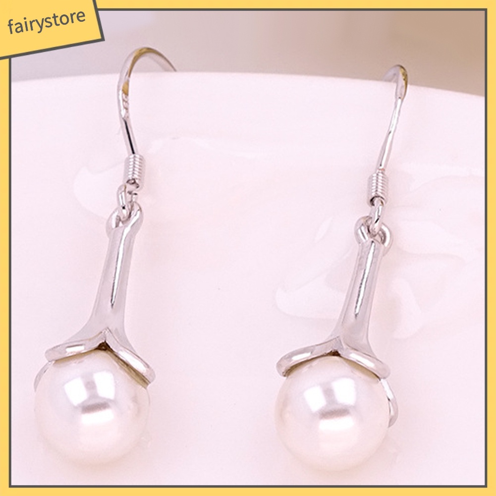 Bông Tai Hình Hoa Đính Đá Opal Dạng Móc Tua Rua Quyến Rũ Cho Nữ