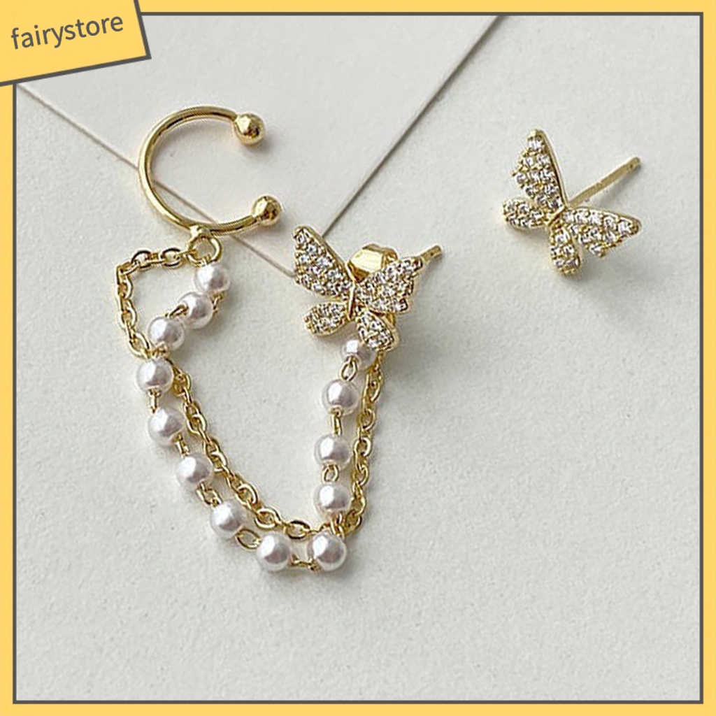 1 Đôi Bông Tai Hình Bướm Bằng Hợp Kim Tinh Tế Dành Cho Nữ