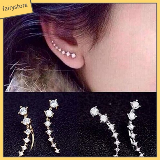 Khuyên Tai Đính Đá Zircon Thời Trang Cho Nữ