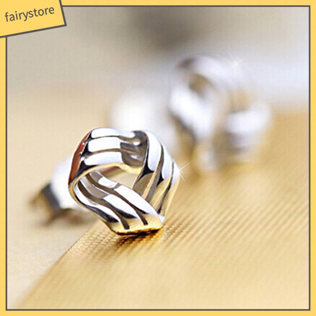 [FRO] Bông Tai Tam Giác Duyên Dáng Bằng Bạc Duyên Dáng Dành Cho Nữ Dự Tiệc