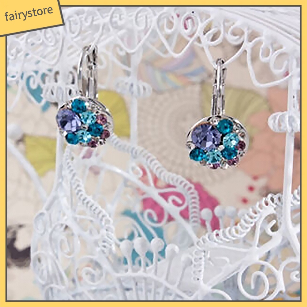 Bông Tai Mạ Bạc Đính Đá Zircon Thời Trang Dành Cho Nữ