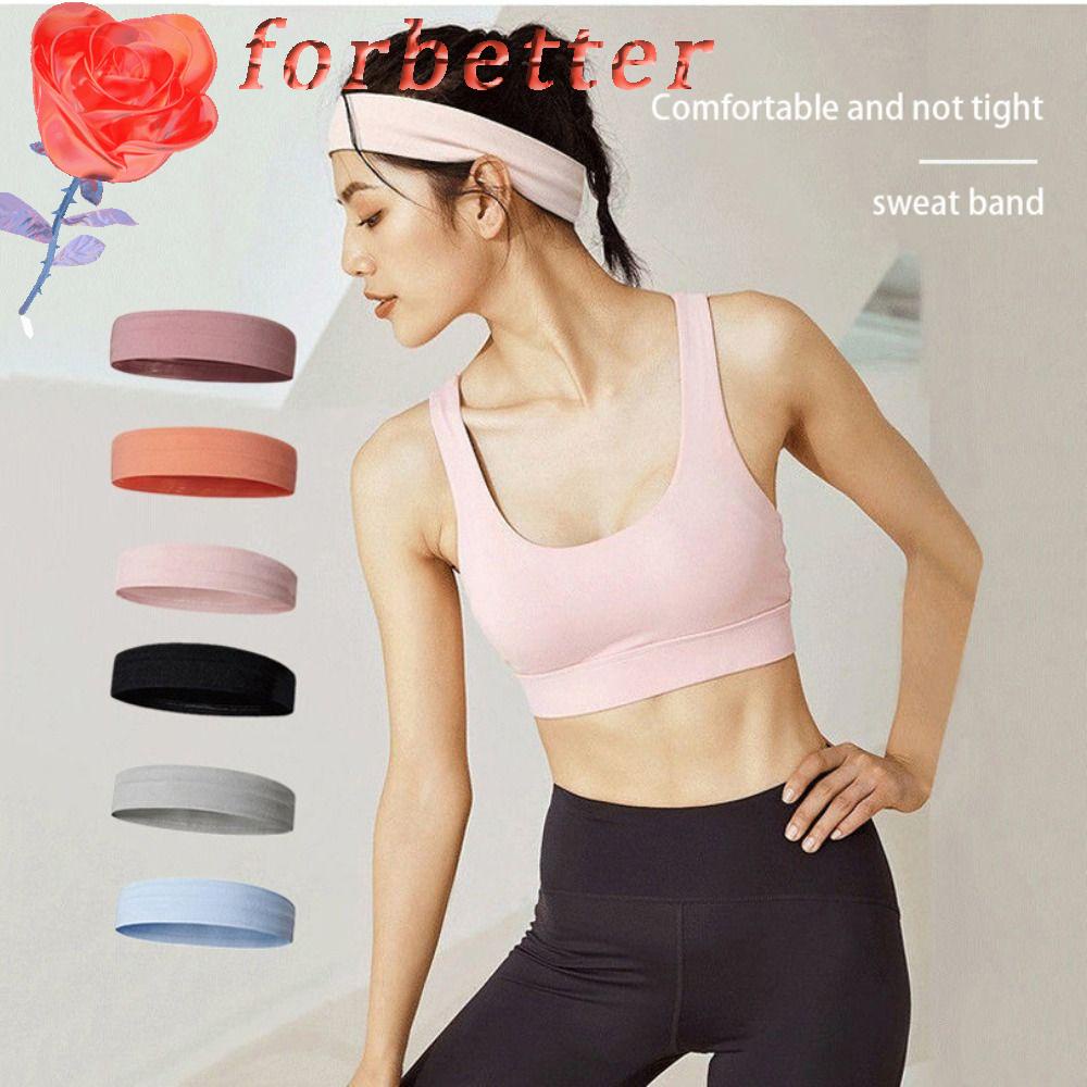 1 Băng Đô Co Giãn Chống Mồ Hôi Màu Trơn Dành Cho Tập Luyện Thể Thao Yoga