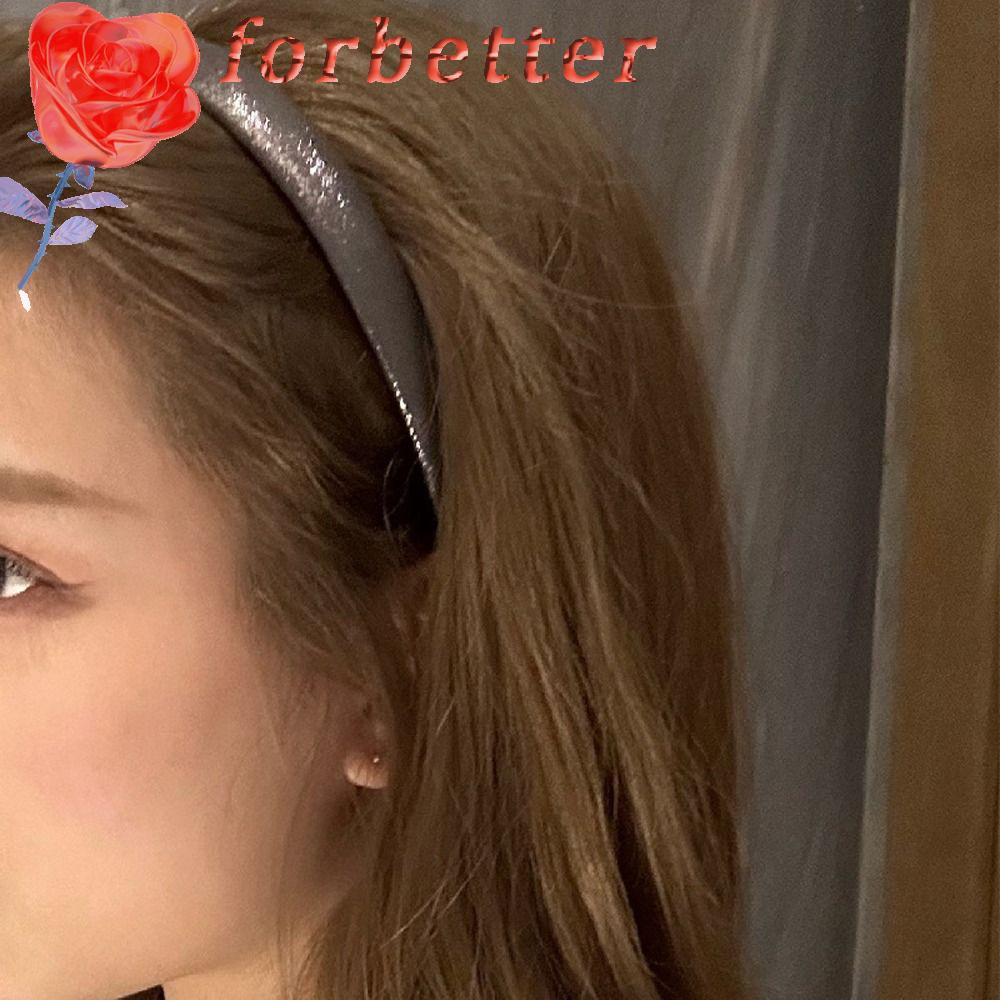 Băng Đô Cài Tóc Không Trơn Màu Kẹo Sáng Bóng Phong Cách Hàn Quốc Cho Nữ