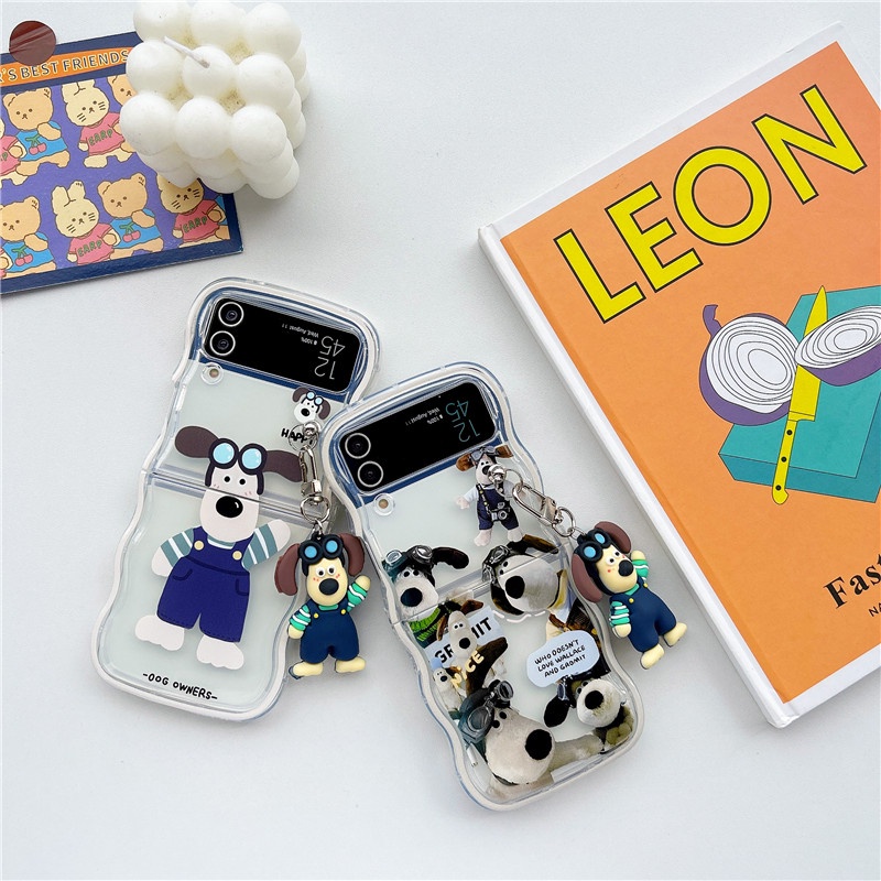 Ốp Điện Thoại Cứng Chống Sốc In Hình Chó Hoạt Hình Dễ Thương Cho Samsung Galaxy Z Flip 4 5G Samsung Galaxy Z Flip 3