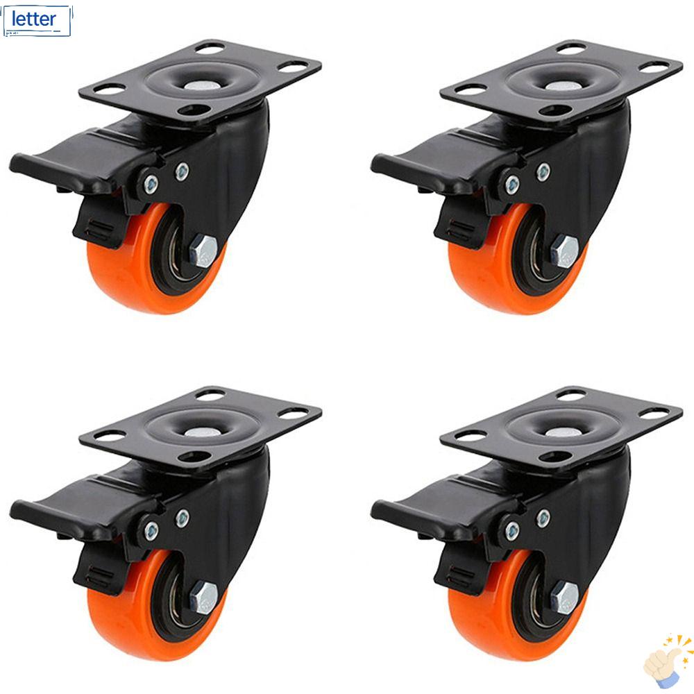 LET Bộ 4 Bánh Xe Đẩy Kích Thước 2 "Kèm Phanh Chịu Được Sức Nặng