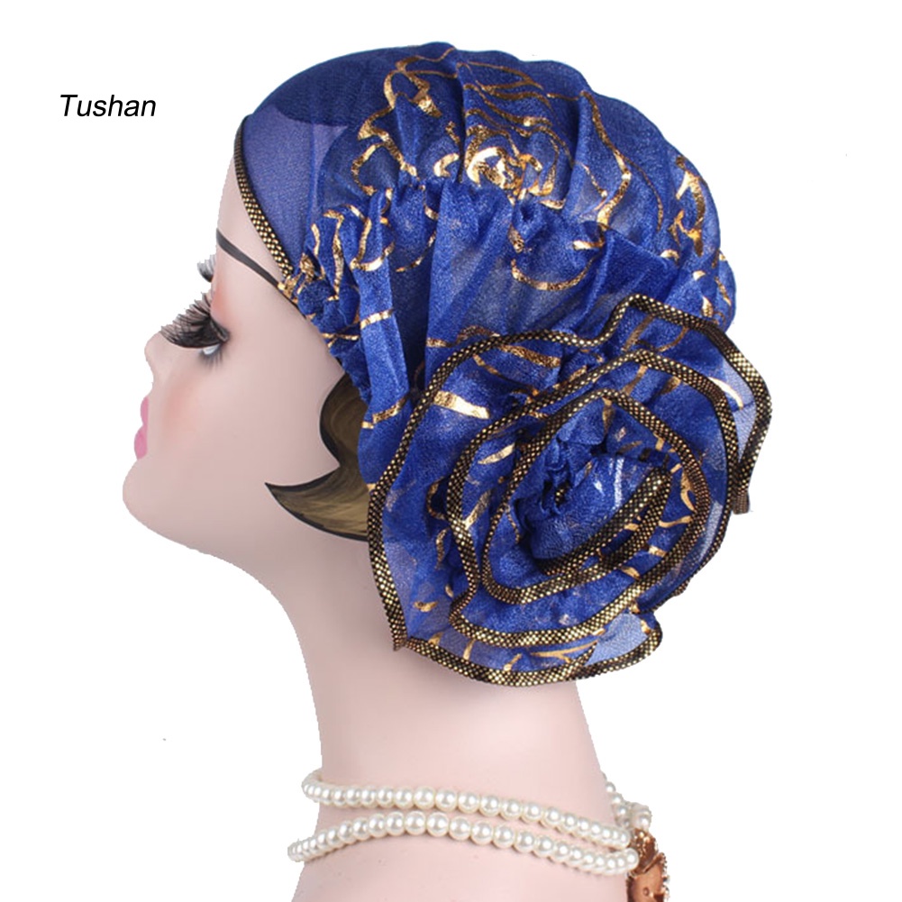 Mũ Trùm Đầu Phối Hoa Phong Cách Hồi Giáo Thời Trang Cho Nữ