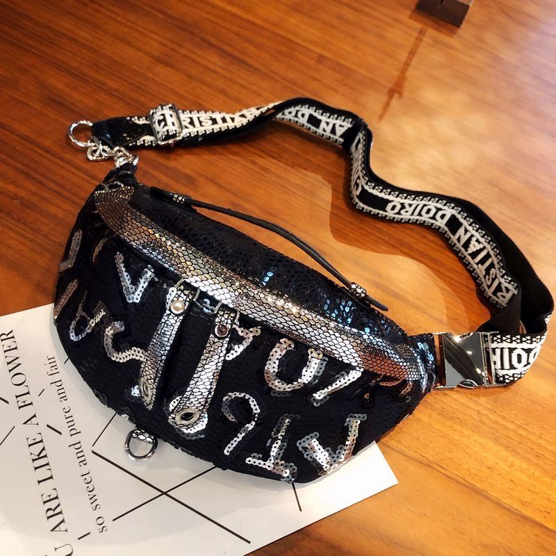 Túi Đeo Chéo Ngực Đính Kim Sa Lấp Lánh Thời Trang Phương Tây Cao Cấp Cho Nữ