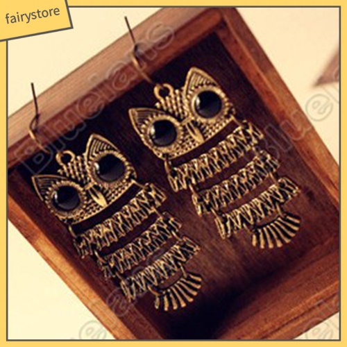 Bông Tai Hình Chim Cú Phong Cách Retro Vintage Dành Cho Nữ