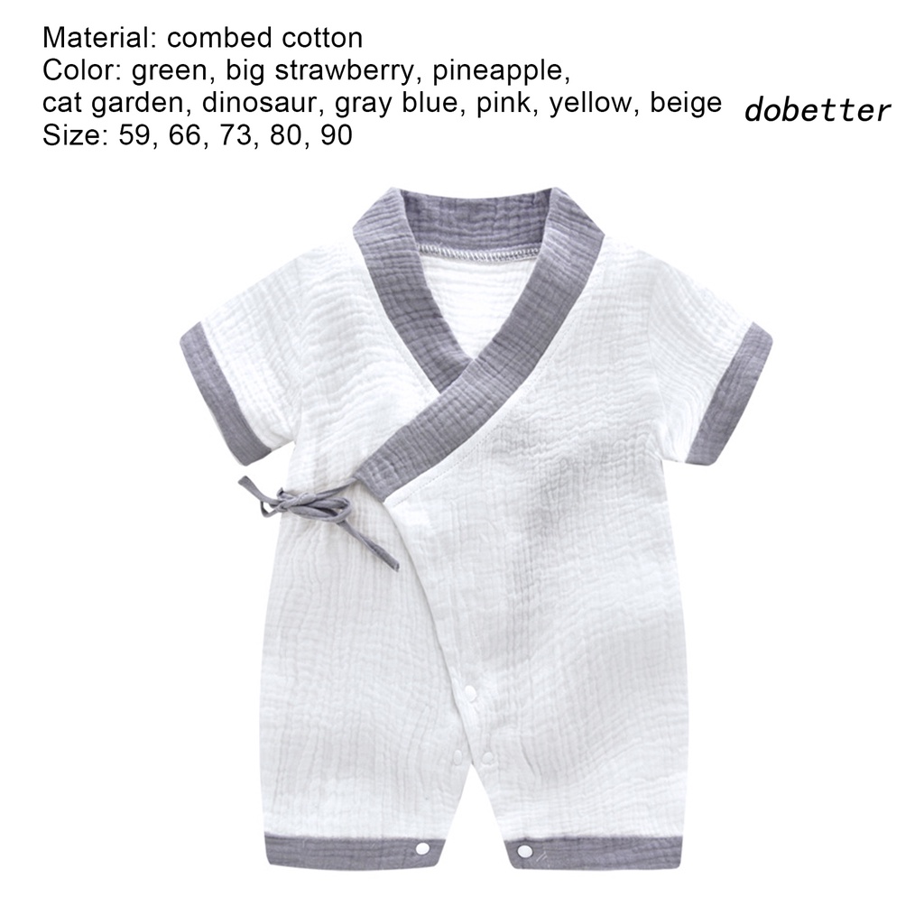 Bộ Áo Liền Quần Tay Ngắn Co Giãn Tốt Thoáng Khí Phong Cách Nhật Bản Thời Trang Mùa Hè Cho Bé Sơ Sinh