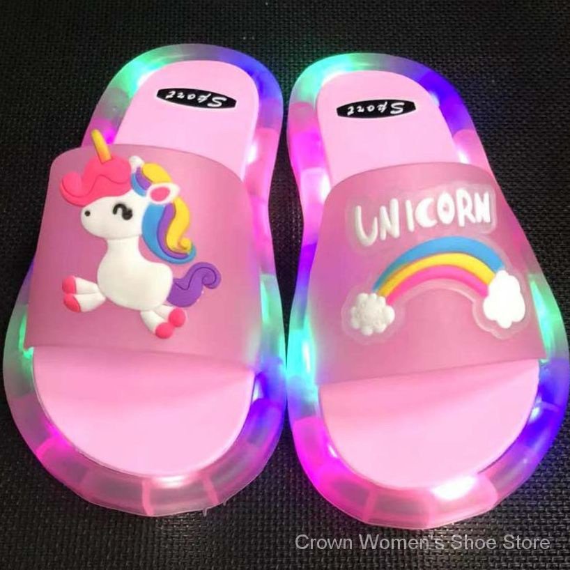 Dép Dạ Quang In Hình Kỳ Lân Dễ Thương Thời Trang 2023 3VYT