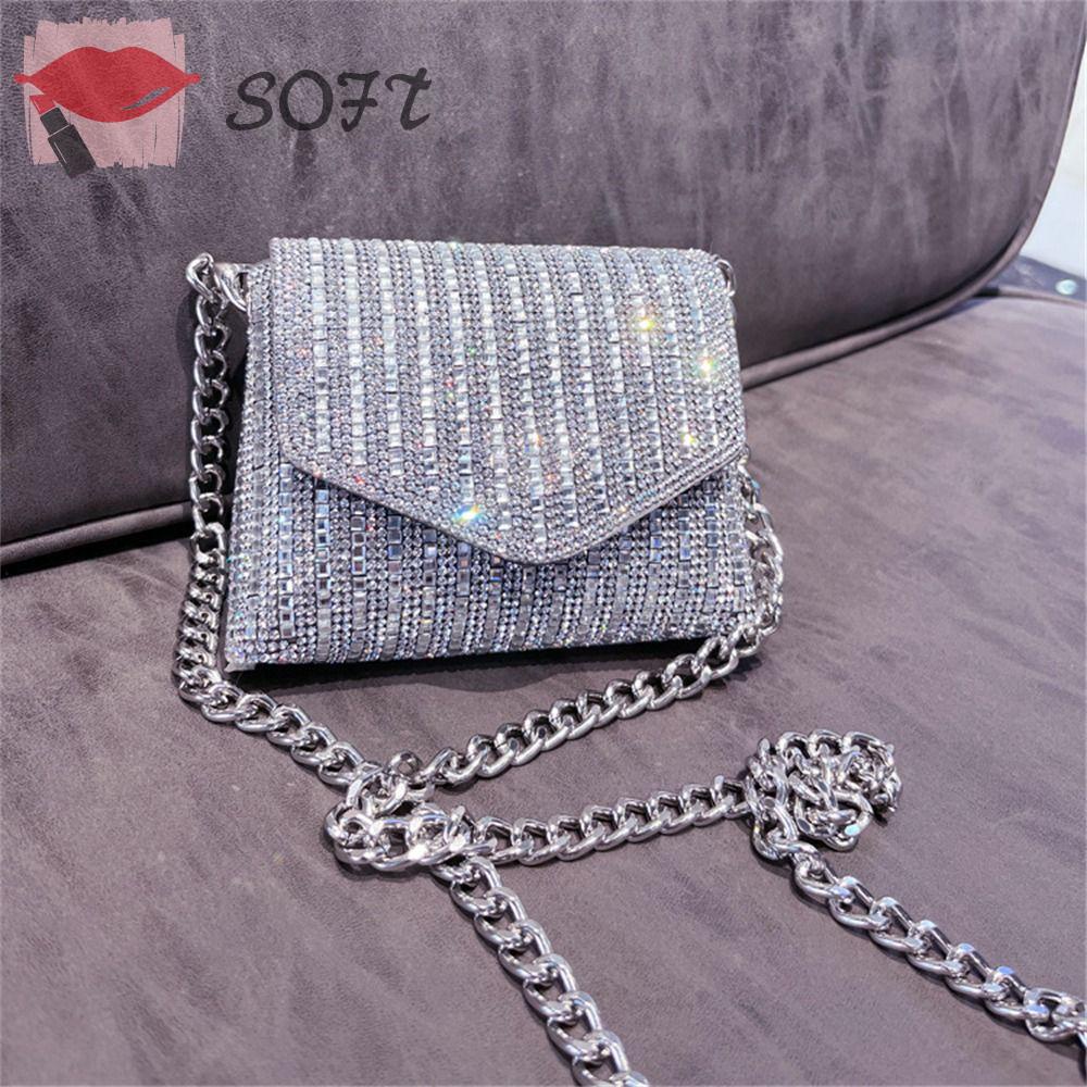 Túi Xách Đeo Vai Phối Dây Xích Thời Trang Dành Cho Nữ