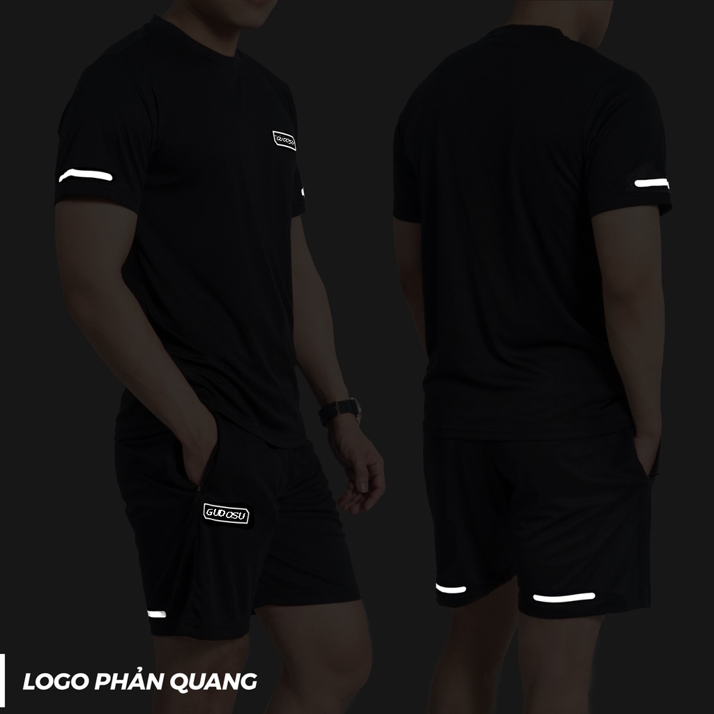 Bộ Thể Thao Nam Cổ Tròn Tay Ngắn, Bộ Thun Nma Chất Liệu Vải Thun Lạnh Coolmax Thấm Hút Mồ Hôi Tốt Full size 45-95kg