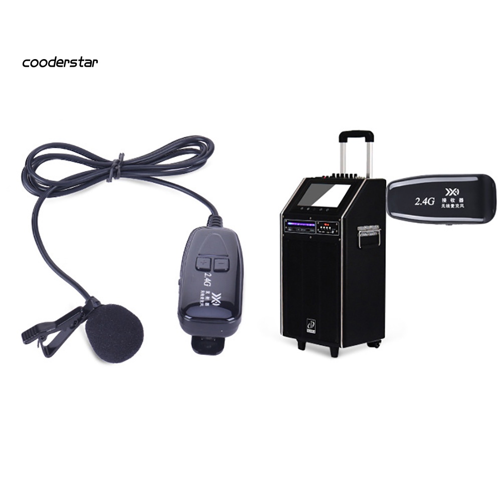 Tai Nghe Không Dây 2.4G Kèm Mic Kẹp Cổ Áo Kim Loại