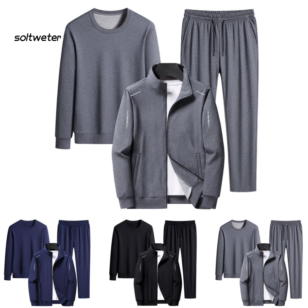 Bộ Đồ Thể Thao 3 Món Áo Khoác Màu Sắc Thời Trang Mùa Thu Năng Động