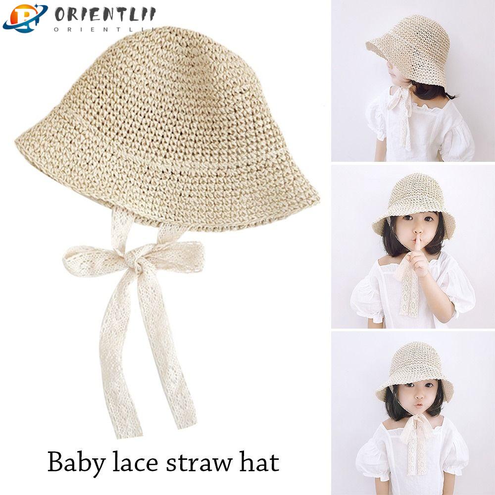 Mũ Chống Nắng Đi Biển Phối Ren Kiểu Công Chúa Xinh Xắn Cho Bé Gái