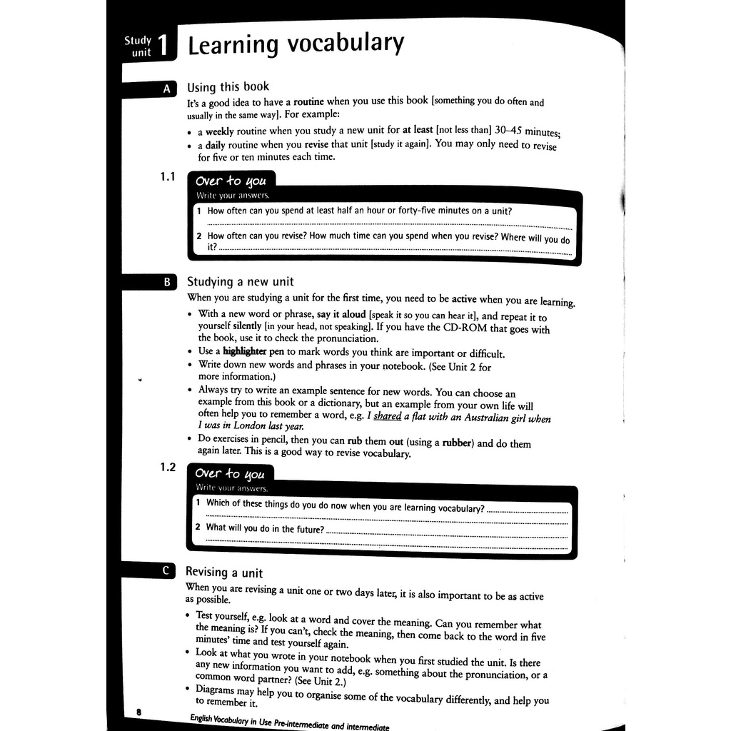 English Vocabulary In Use: Pre-Intermediate & Intermediate Book With Answers With CD-ROM