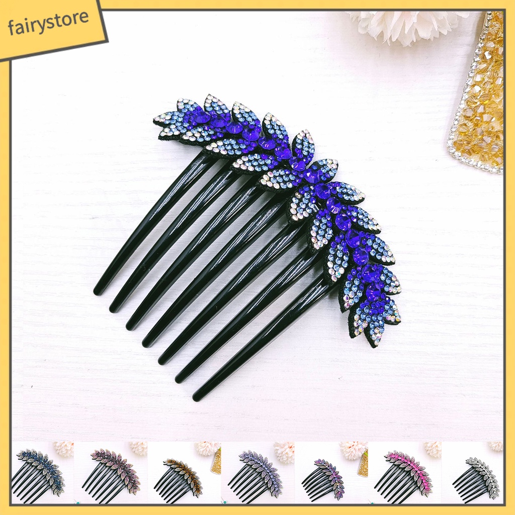 Lược Cài Tóc Hình Hoa Đính Đá Sang Trọng Cho Cô Dâu