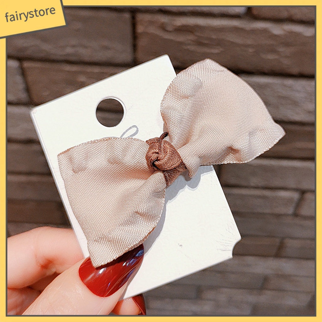 Kẹp Tóc Nơ Màu Sắc Tương Phản Phong Cách Hàn Quốc Dành Cho Nữ