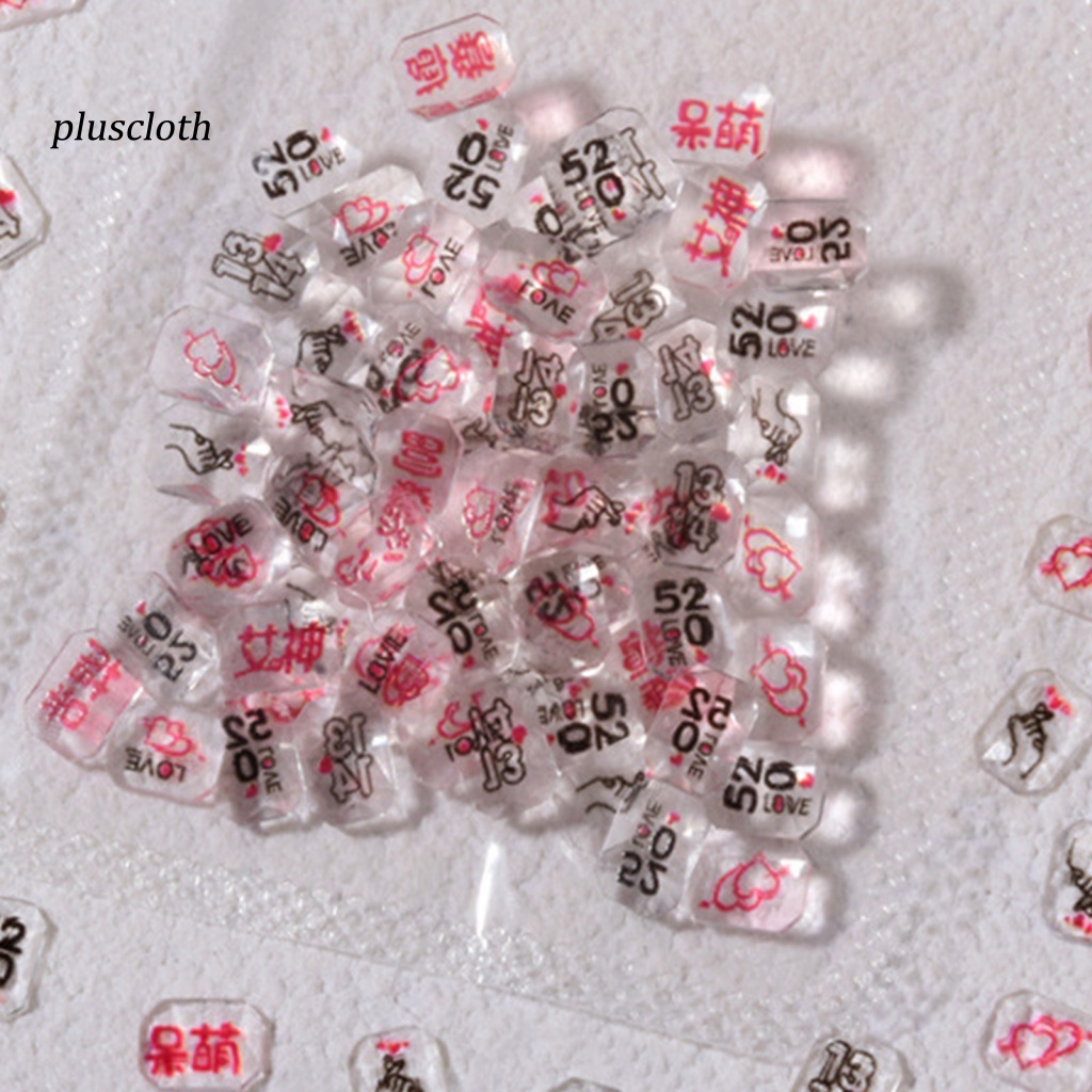 Set 50 Phụ Kiện Trang Trí Móng Tay Nghệ Thuật Bằng Resin Họa Tiết Nhân Vật Trung Hoa Sáng Tạo DIY