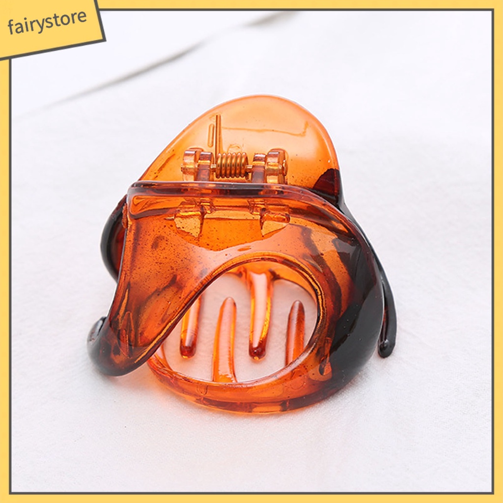 Kẹp Tóc Càng Cua Lớn Bằng Nhựa Trong Suốt Co Giãn Chống Trượt