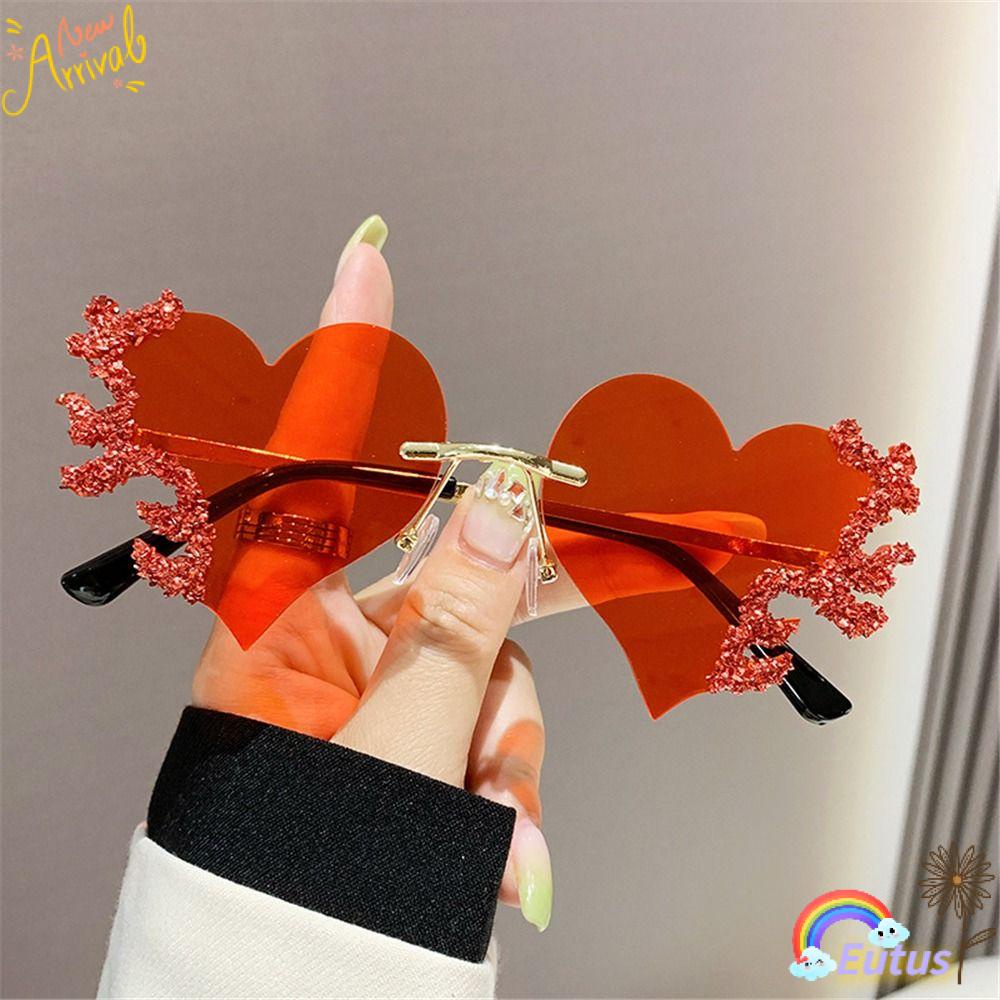 Kính Mát Hình Trái Tim Vui Nhộn Thời Trang Đi Biển