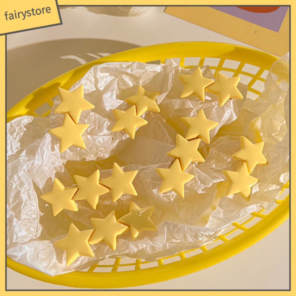 Kẹp Tóc Ngôi Sao Màu Vàng Bằng Thép Không Gỉ Co Giãn Chống Trượt Cho Bé Gái