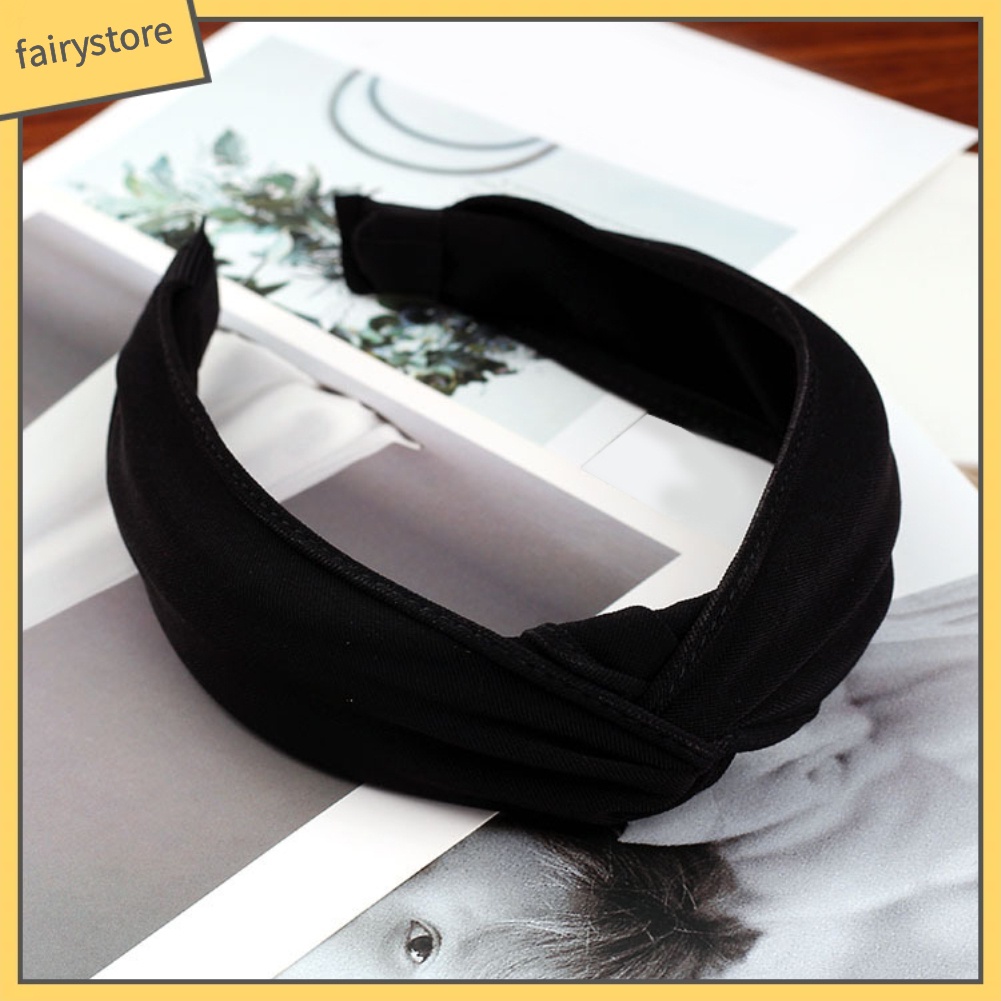 Băng Đô Cài Tóc Bản Rộng Màu Sắc Ngọt Ngào Cho Nữ