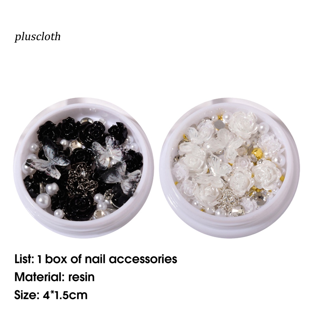 1 Hộp Nhãn Dán Trang Trí Móng Tay Nghệ Thuật Hình Hoa Trà 3D Thân Thiện Với Môi Trường