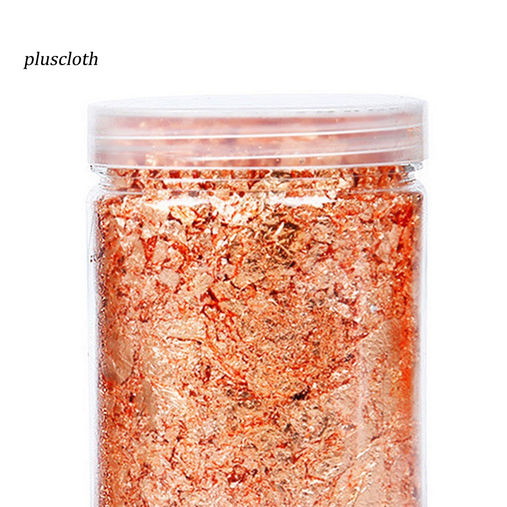 < Plusclothing > Lọ 10g Móng Tay Giả Lá Kim Loại Siêu Mỏng Không Đều Lấp Lánh