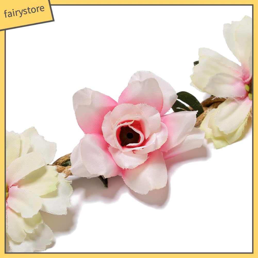 Vòng Hoa Nhân Tạo Đội Đầu Thời Trang Cho Cô Dâu