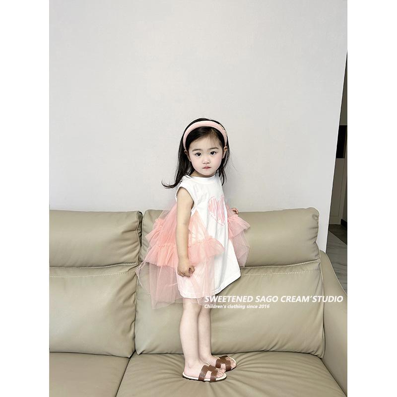 Đầm Không Tay Thời Trang Mùa Hè Xinh Xắn Dành Cho Bé Gái