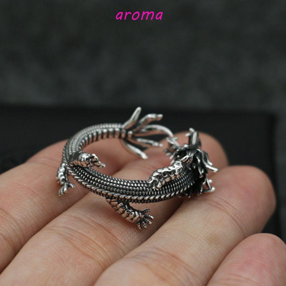 Nhẫn Hình Đầu Rồng Phong Cách Punk Cá Tính Có Thể Điều Chỉnh