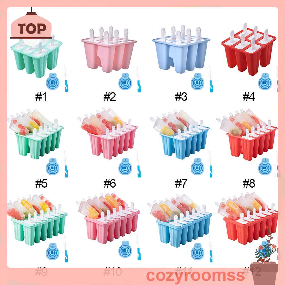 Khuôn Silicone Làm Kem Que DIY Tiện Dụng